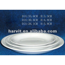 Solid Pure White Restaurant/Hotel/Homeware/Daily Used Round Fine Porcelain Dishes &Plates